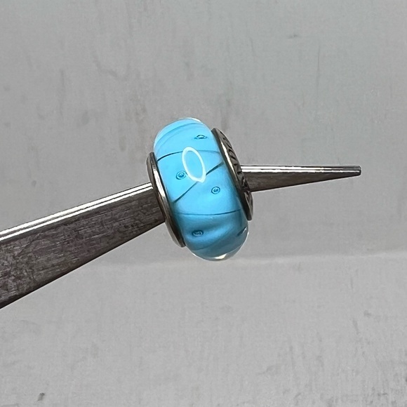 Pandora Turquoise Looking Glass Murano Charm - Picture 3 of 6